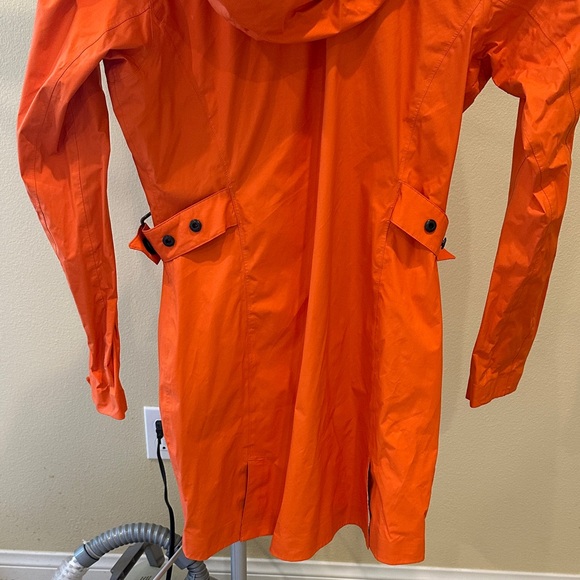 REI Orange Trench Coat Weather-Resistant Long Sleeve - Picture 5 of 8